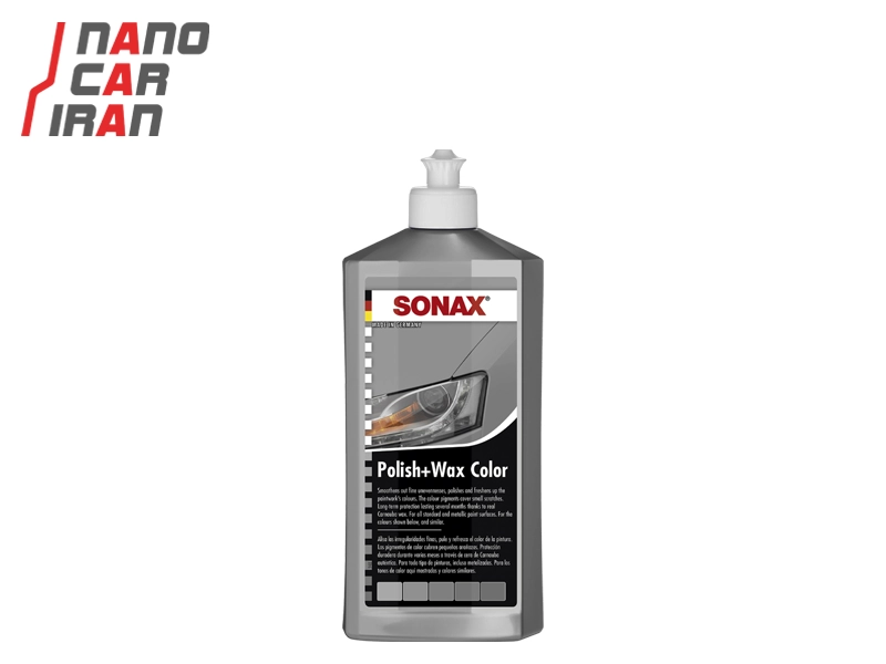 پولیش و واکس طوسی 500 میلی لیتری سوناکس Sonax Polish & Wax Color Silver/Gray 500ml